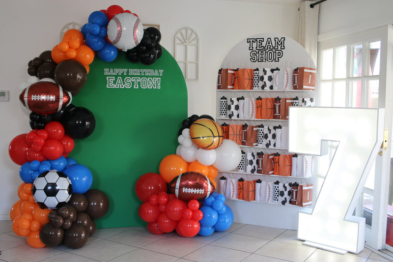 Organic Balloon Garland with Backdrop