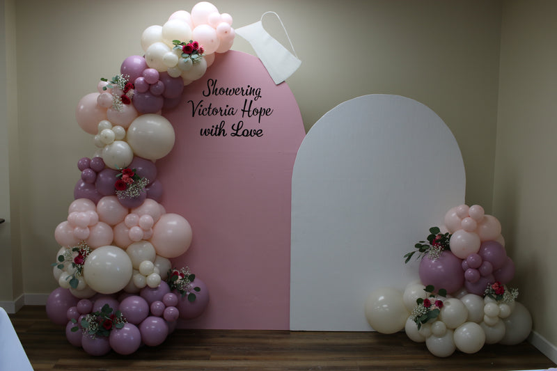 Two Arch Backdrops with Two Garlands