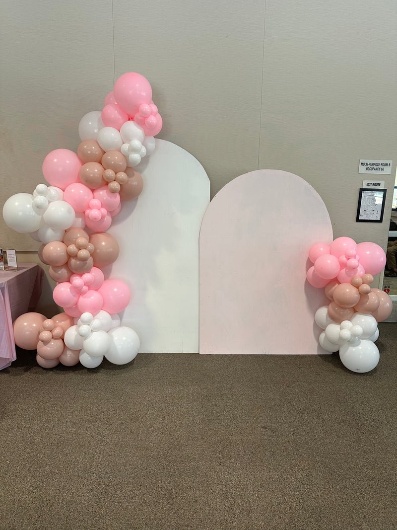 Organic Balloon Garland with Backdrop