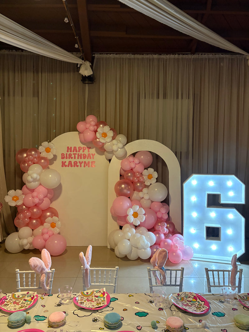 Organic Balloon Garland with Backdrop